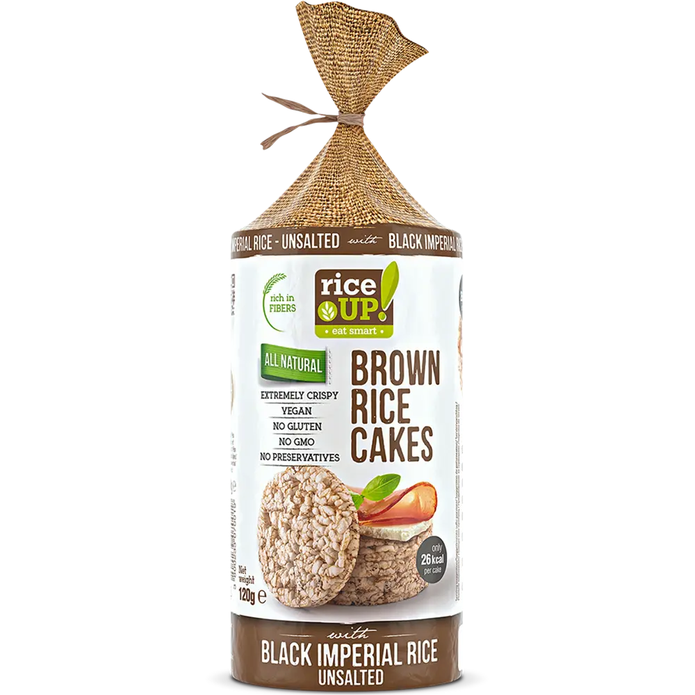 [1200.00] Brown Rice Cakes Black Imperial Rice Unsalted 120g