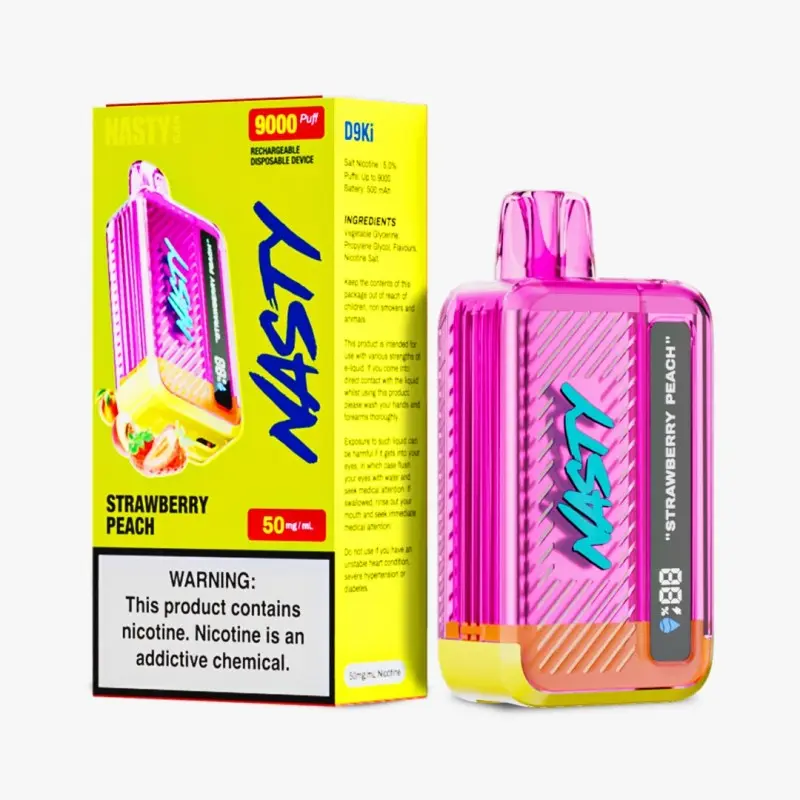 [8000.00] Nasty Strawberry Peach 9000 puffs